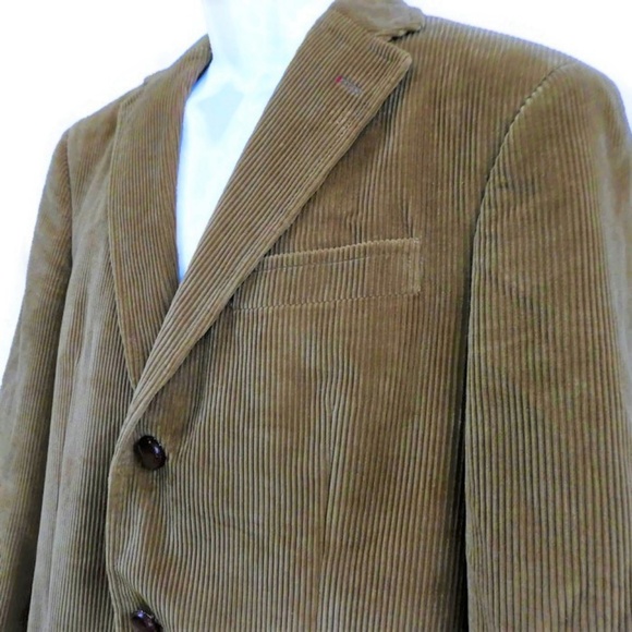 Carolina Herrera Blazer Sports Coat Corduroy Lambskin Elbow Patches Logo - Picture 4 of 8